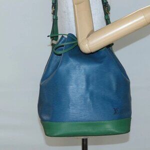 LOUIS VUITTON Epi Noe Shoulder Bag Bicolor Green Blue M44044 LV Auth 142257